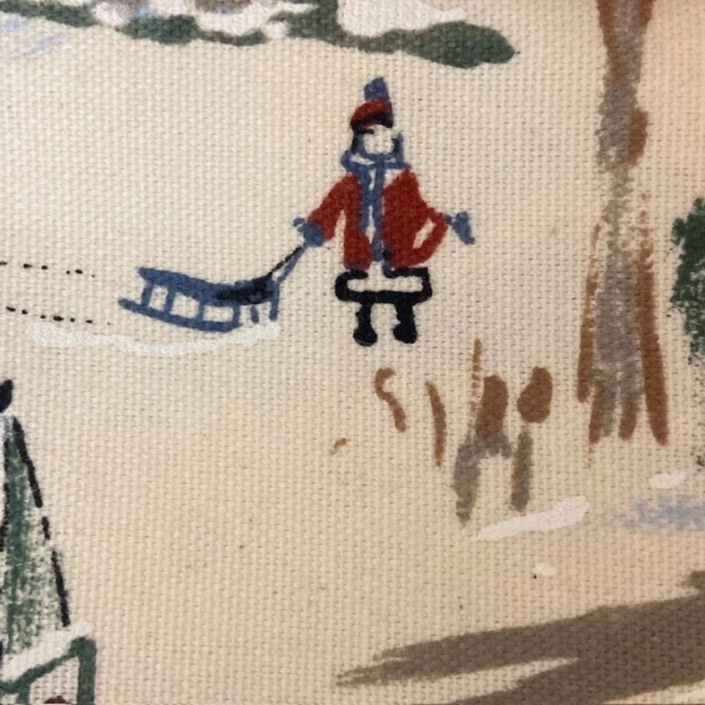 Charter Club Winter Village Christmas Tablecloth 60x104 Brushed Cotton Duck New
